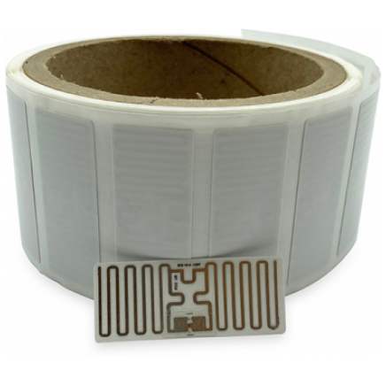 RFID UHF TT naljepnice, plastificirane, 45×18 mm, 5000 naljepnica/roli, FI:76