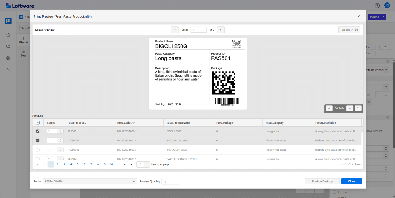Loftware Cloud Designer